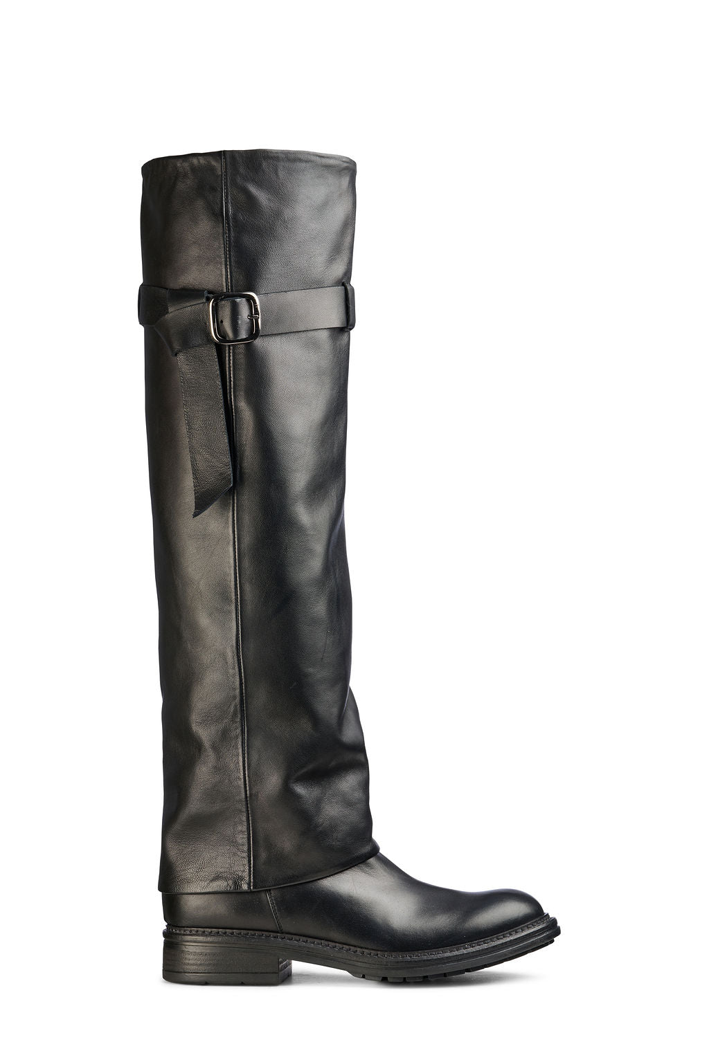 Nappa Nero Stivale con Fibbia - vista 1