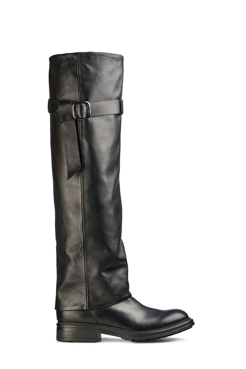 Nappa Nero Stivale con Fibbia