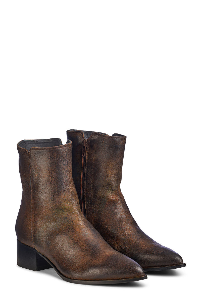 Texas Muffato Cuoio Tronchetto con Zip