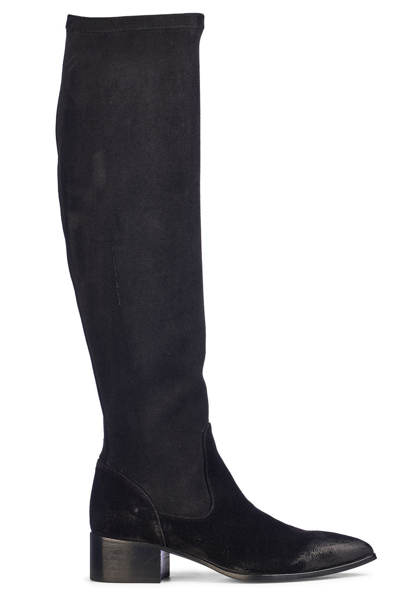 Velour Nero Cervo Stretch Nero