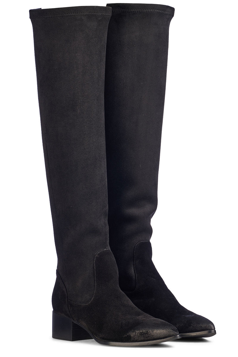 Velour Nero Cervo Stretch Nero