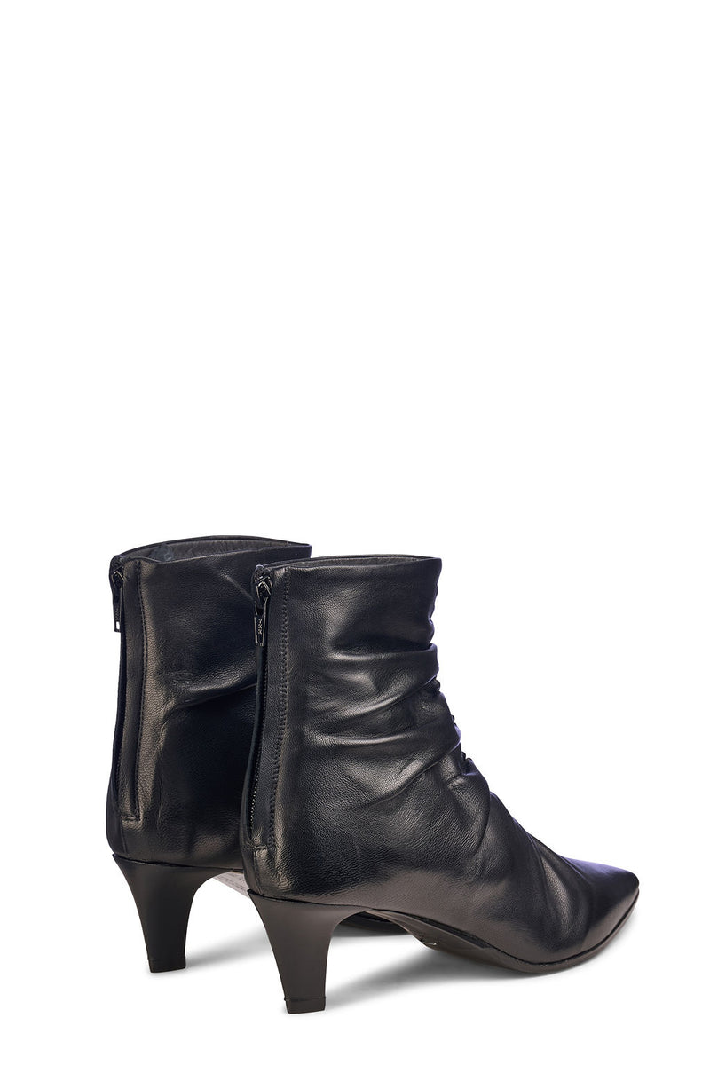 Nappa Nero Stivaletto Arricciato