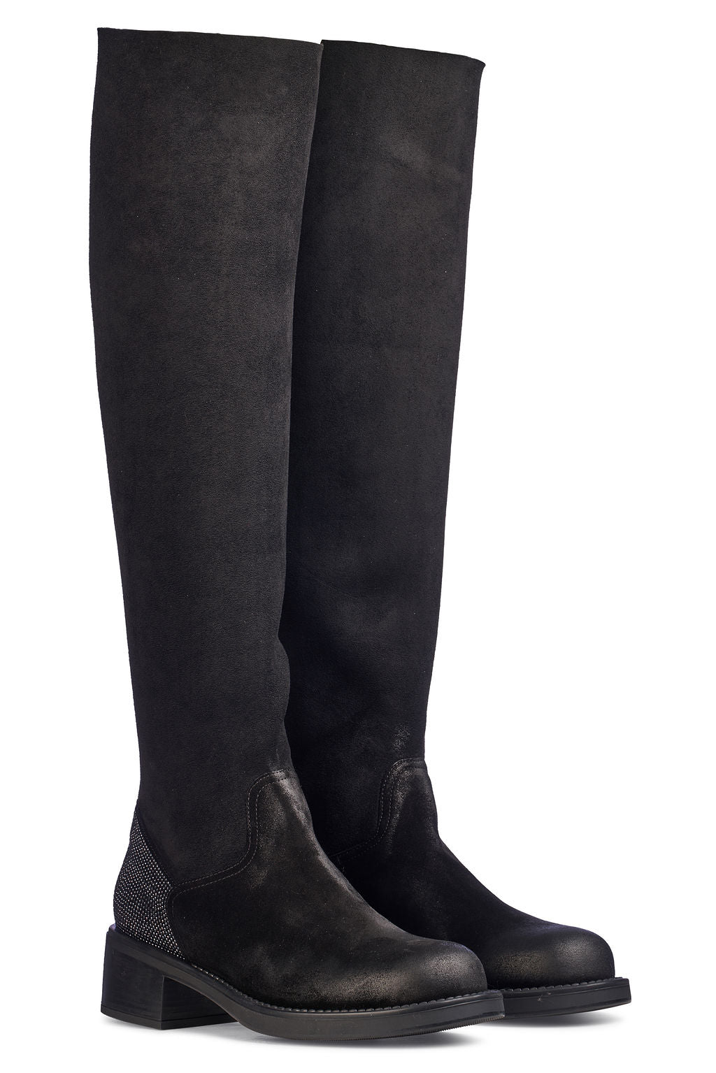 Cervo Stretch Nero Strass - vista 2