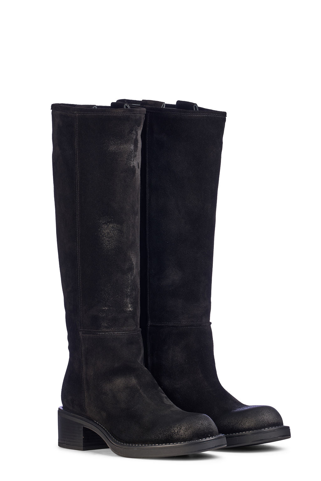 Velour Nero Stivale Morbido - vista 2