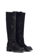 Velour Nero Stivale Morbido - vista 2
