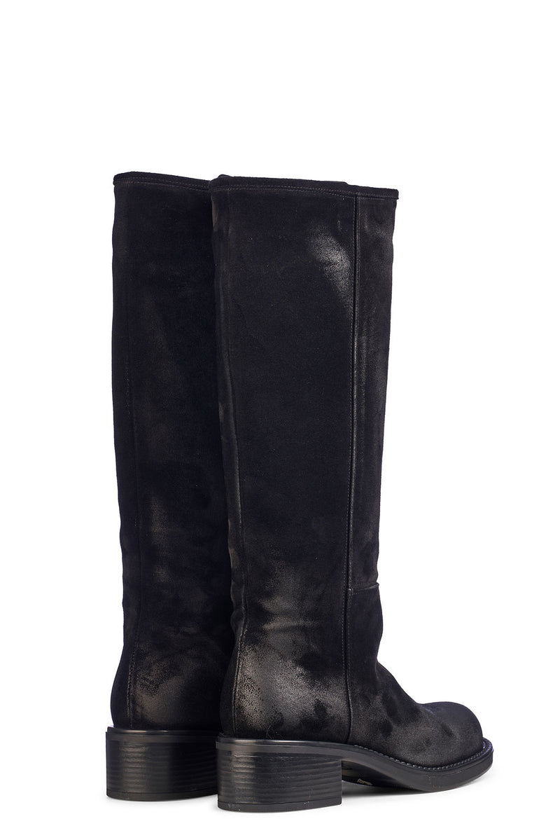 Velour Nero Stivale Morbido